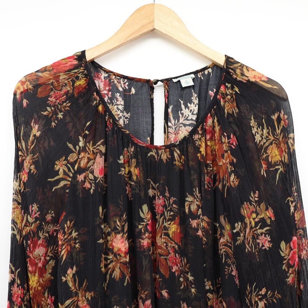 Sundance Women's Halima Floral Cupro Silk Midi Dress Sz L - Picture 3 of 7